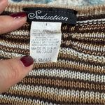 Vintage Y2K Seduction Earth Tone V Neck Knit Top Brown Size undefined Photo 6