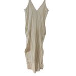 Elan Off White With Golden Pattern Pocketed Maxi Dress Small Photo 1