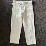 Line and Dot  belted Cropped jeans stretchy Photo 1