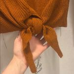 Anthropologie Rust V-Neck Tie-Front Sweater Photo 2