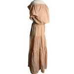 Anthropologie Frye Elspeth Skirt Set M Pink Tropical Floral Off the Shoulder Photo 4