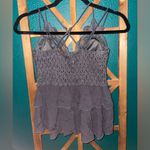 Zenana Outfitters Charcoal Crochet Lace Peplum Cami Photo 2