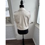 Anthropologie  Faux Leather Cropped Moto Vest Small layered gothic classic boho Photo 5