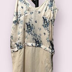 Liu Jo Ivory and Blue Toile Floral Silk Dress Medium Photo 0