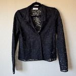 Babaton  Aritzia Black Lace Sheer Blouse Womens S Long Sleeve Whimsigoth Classic Photo 0