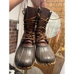 L.L.Bean  Women’s Duck Boots Brown Leather tan  7 Photo 4