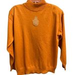 Gitano Ma Vintage Mock Neck Sweater Size Medium Embroidered Crest Collegiate Gold Photo 0