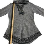 Alpaca Blend Women Sweater Small /Alpaca Pullover Fringe Jumper/Gray Winter Gray Size undefined Photo 7