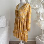 Sabina Musayev Yellow Mustard Hayden Floral Long Sleeve Dress Photo 6