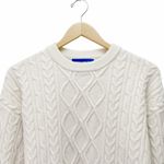 Aelfric Eden  Cream Cable Knit 90s Fisherman Sweater Size XS Rory Gilmore Style Photo 4