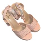 Lulus Lulu’s Pink Tweed Sandals(Size 10) Photo 5