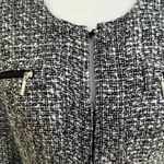 Soft Surroundings Blazer Jacket Womens Medium Gray Tweed Open Front Hook & Eye Photo 2