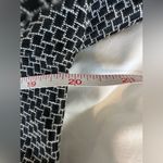 Kay Unger ladies Navy Blazer Geometric design white piping Inner liner s… Blue Size 12 Photo 8