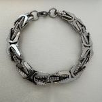 Snake Head Bracelet for Men Women,Streetwear Punk Hip Hop Unisex Style Silver Photo 2