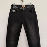 Driftwood  Jackie Skinny Jeans Tribal Embroidery in Washed Out Black 26 Photo 1