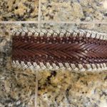 Motif 55 Brown Braided Leather Wide Boho Festival Belt Womens Medium Accessory Photo 6