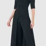 Kay Unger NWT  Davina Walk Thru Jumpsuit in Black Size 16 Photo 0