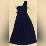 Mac Duggal NWT Ieena Bow One Shoulder A-Line Gown Midnight Size 6 Photo 7