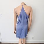 Aerie [] Blue Lace Trim Satin Mini Slip Dress Sleeveless Racerback Size Large L Photo 1