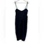 Rumer Bridget Ring Maxi Linen Dress‎ Black Large NWT Photo 4