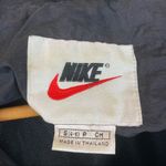 Nike  Black & White Vintage Athletic Sport Windbreaker Vented Back Track Jacket Photo 2