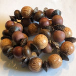 3 Vintage Brown Wooden Beaded Ethnic Tribal Boho Stretchy Bracelets Photo 4