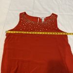 Design History 10  Rusty Orange Rhinestone Tank Flowy Size 1X Photo 4