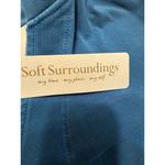 Soft Surroundings  NWT Retreat Hoodie Tunic Sz LG Fjord Blue Eyelet Cuff Comfy Photo 7