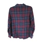 1 BlissLane Womens Red & Blue Plaid Button Photo 1