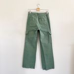 Loft Ann Taylor High Rise Wide Leg Utility Jeans Army Green Mountain Rosemary Photo 4