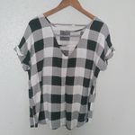 Rock & Republic M Buffalo Plaid Black White Top Photo 1