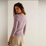 We The Free Lucy Layering Top Orange 3/4 Sleeves Slightly Cropped Boatneck XS Photo 2