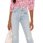 BB Dakota Steve Madden Abstract Ditsy Smocked Top Violet Icing Photo 0