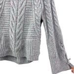 EXPRESS SMALL Gray Pastel Fairy Kai Wool Blend Knit Cowl Neck Sweater Photo 4