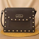 Love moschino Black Studded Crossbody Bag- Elegant Eco-Leather With Gold Detail Photo 0
