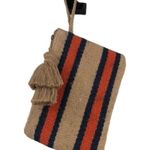 J.Jill Wristlet Purse Used Jute Striped Small Casual Photo 1