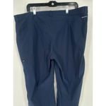 Eddie Bauer Womens Pants Nylon Tech Size 18 Hiking Stretch Zip Cargo Navy Blue Photo 3