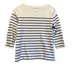 Croft & Barrow Croft & Barrow Women's Striped Top Cream Black 3/4 Sleeve Casual T-Shirt Photo 3