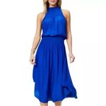 Ramy Brook  Royal Blue Sleeveless Audrey Midi Dress Small Smocked Waisted Photo 2