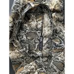 ZARA SNAKESKIN BROWN TAN HIGH WAIST ZIP SKIRT SIZE SMALL Photo 3