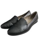Ecco  Leather Loafers Flats Slip On Shoes Women’s Size 40 Black Snake Embossed Photo 3