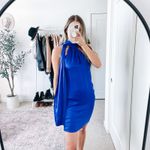 Genny Royal Blue Silk Mini Dress Size 8 Photo 11
