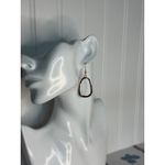 2 PC Rose Gold & Silver Tone Earrings Pink Photo 3