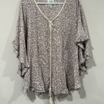 JM Collection Z& L Women' Animal Print Bohemian Kaftan Loose Top Size 16 Photo 0