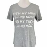 Zoe & Liv Gray Taco Graphic Tee Photo 1