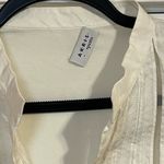Akris Punto WHITE BUTTON UP PLEATED BLOUSE Photo 4
