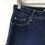 BDG Blue Dark Wash Frayed Hem Bermuda Denim Jean Shorts 28 Photo 1