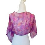 VTG 60's 70's Burner All Silk Multi Color‎ Psychedelic Pattern Purple Red 42x12 Photo 4