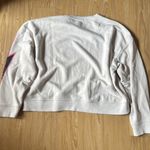 Z Supply Women's Cream Sweatshirt with Pink and Black Lightning Bolt Photo 4