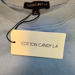 Cotton Candy LA Cropped Sweatshirt Baby Blue Crewneck Pullover Small NWT Photo 4